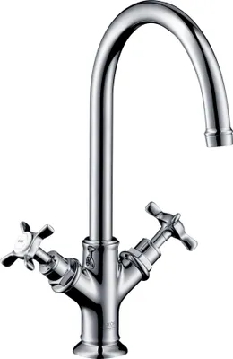 Immagine prodotto di hansgrohe AXOR Montreux mitigeur lavabo à deux poignées 210, sans vidage escamotable, 16506000, 16506000