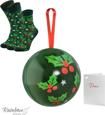 Produktbild von Weihnachtssocken in einer Christbaumkugel für die ganze Familie (EU 24-29, EU 36-40, EU 41-46)