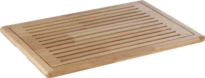 Produktbild von APS 957 Brotschneidebrett, Holz (Rubberwood), herausnehmbares Krümelfach, Antirutsch-Füßchen, 60 x 40 cm, Höhe 2 cm