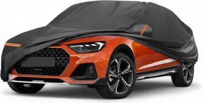 Produktbild von Autoabdeckung fš¹r Audi A1 2010-2023 PEVA Spunlace Baumwolle Outdoor Voll Autoabdeckung Alle Wetter Wasserdicht Winddicht Schutz mit Passagiertš¹r Rei?verschluss Schwarz