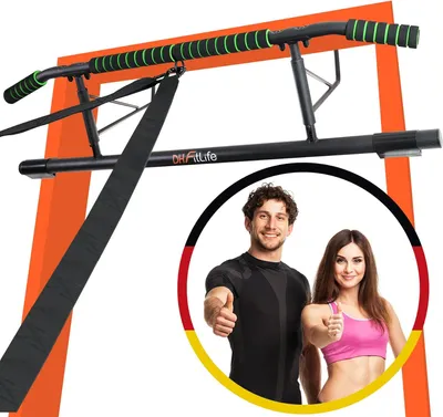 Zdjęcie produktu dla DH FitLife drążek do podciągania ościeżnica drzwi bez wiercenia i śrub | drążek do podciągania drzwi | drążek do podwieszania do treningu pleców | z trenerem podwieszanym