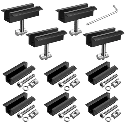 Mittelklemmen 70mm für Solarmodul 30-42mm, 10er Set, Alu, Schwarz