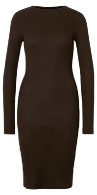 Zdjęcie produktu dla Sukienka damska Urban Classics Ladies Rib Dress, brązowa – XS
