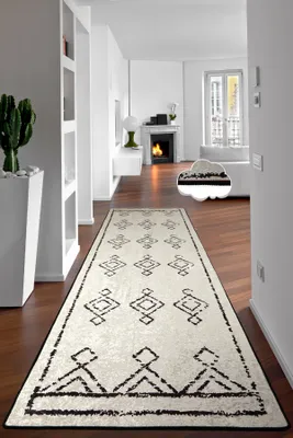 Produktbild von Conceptum Hypnose, Eaves- Eaves White 80X150CHL, Weiß, Teppichläufer, 80 x 150 cm, 50% Samtgewebe / 50% Polyester