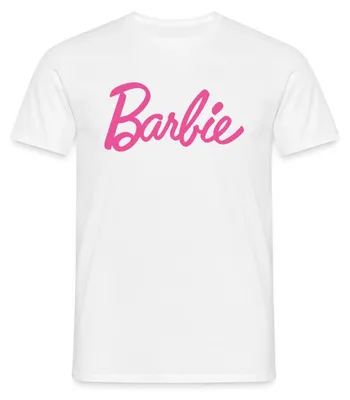 Produktbild von Spreadshirt Barbie Klassisches Logo Männer T-Shirt, XL, Weiß