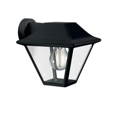 Obrázek produktu pro Philips myGarden Nástěnné svítidlo Alpenglow, 60 W E27, bez žárovky, Venkovní světlo na zeď, Černá, Hliník, Sklo, IP44, Zahrada, Terasa, I