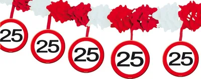 Produktbild von 25. Geburtstag Verkehrsschild Girlande