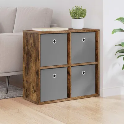 Image de Buffet à tiroirs vidaXL en chêne fumé 59,5 x 27 x 57 cm