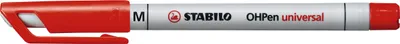 Produktbild von Folienstift - STABILO OHPen universal - wasserlöslich medium - Einzelstift - rot
