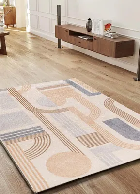 Produktbild von ATTICGO Kurzflorteppich ASTRA Geometrisch in Beige/Mehrfarbig, 200x290 cm