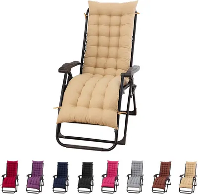 Obrázek produktu pro （48×120cm，Beige）Anti-slip zahradní nábytek podložka zahradní židle polštář židle polštářky s vysokým opěradlem židle polštářky polštářky s 6 popruhy pro terasu houpací židle zahradní židle jídelní židle