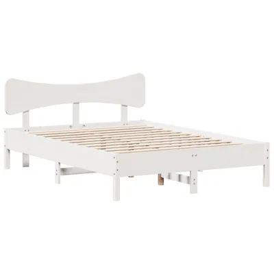 Produktbild von vidaXL Massivholzbett ohne Matratze Weiß 120x190 cm Kiefernholz