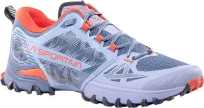 A single La Sportiva Dushido GTX women's trail running shoe is shown against a white background.