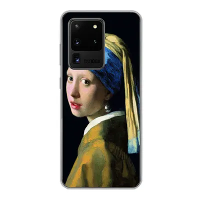 Produktbild von MuchoWow® Handyhülle Schutzhülle Hülle für Samsung Galaxy S20 Ultra Das Mädchen mit dem Perlenohrring - Johannes Vermeer Silikon Softcase Handy Hülle - Karteninhaber