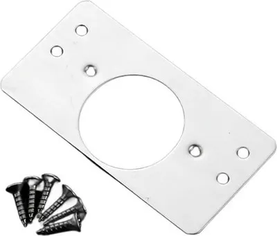 Produktbild von INF Edelstahl Scharnier Reparaturplatte mit Schrauben - 4er Set