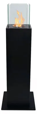Immagine prodotto di Capri - Camino a bioetanolo da esterno 20x20x70 cm, colore nero