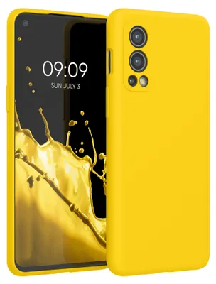 Produktbild von kwmobile Handyhülle für OnePlus Nord 2 5G Hülle - Case Silikon - Kabelloses Laden - Schutzhülle Cover in Strahlend Gelb