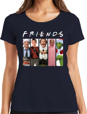 Produktbild von Friends Weihnachtsfilme Kevin Allein Zuhaus Griswold - Weihnachten Christmas Xmas Damen T-Shirt, Navy, L