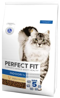 Produktbild von Perfect Fit Indoor (1+) – komplettes Trockenfutter für erwachsene Katzen mit Huhn 7 kg