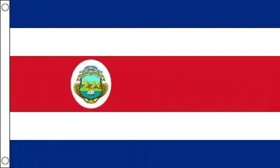 Costa Rica Flagge 90 x 60 cm – Polyester mit Ösen