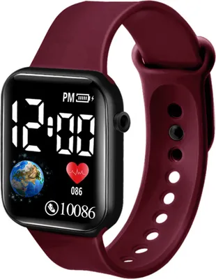 Produktbild von Elektronische LED-Uhr, wasserdicht, verstellbar, weiches Silikonarmband, quadratisches Zifferblatt mit Erdzifferblatt, für Kinder und Studenten, lässig, Sport, digitale Armbanduhr, Geburtstagsgeschenk