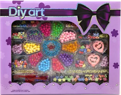 Produktbild von Bastelset Mädchen Perlen Armband Ketten basteln Schmuck Kinder DIY auffädeln