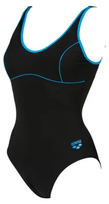 Produktbild von arena Badeanzug für Damen mit Bustier und MaxLife Material, Farbe:blau-lime, Größe:38