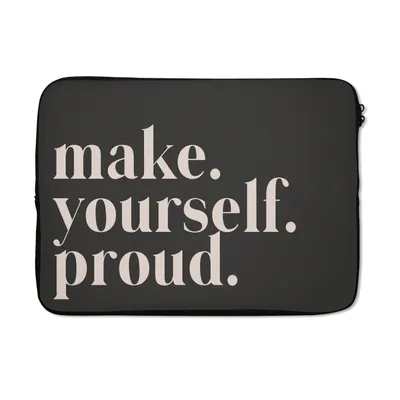Produktbild von MuchoWow® Laptop Hülle 14 ZollZitate - Mach dich stolz - Selbstliebe - Selbstvertrauen - Text Laptoptasche - Laptoptasche - Stoßsicher - Schutzhaube