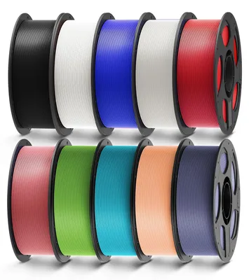 PLA-Filament 1,75 mm, 10 kg Set, 10 Farben, Refill-Spulenkit