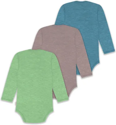Produktbild von normani 3er Pack Baby Merino Body Langarm