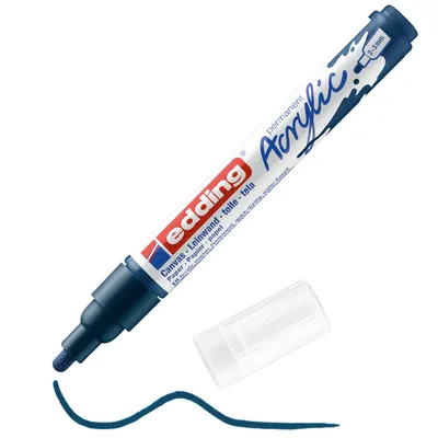 Produktbild von Edding 5100 Acrylmarker Medium, Blau, Blau, Medium, 2 mm, 3 mm, Tinte auf Wasserbasis