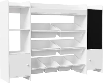 Obrázek produktu pro Dětská knihovna – knihovna/stojan na knihy do dětského pokoje – 6–9 polic – dřevo – k sestavení