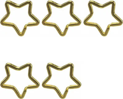 Produktbild von 5 Stern Schlüsselringe gold in Sternform