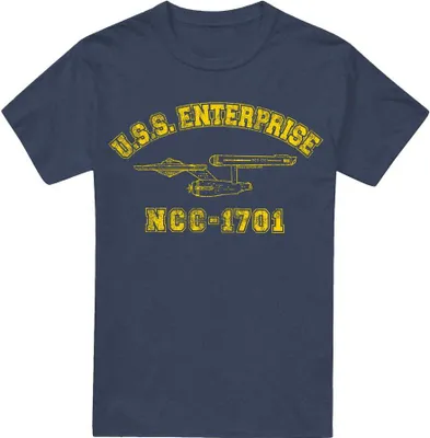 Produktbild von Star Trek - "Enterprise Athletic" T-Shirt für Herren/Damen Uni TV18141 (XL) (Marineblau)