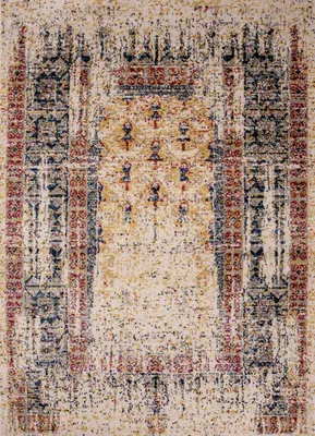 Produktbild von Teppich Vintage Look Designer Kurzflor Teppich läufer Bunt/ Rot, Maße:80x150 cm