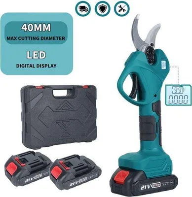 Produktbild von Elektrische Astschere, 40 mm - 2 Geschwindigkeitsstufen - Akku-betriebene, wiederaufladbare Batterie - Für Garten und Bonsai