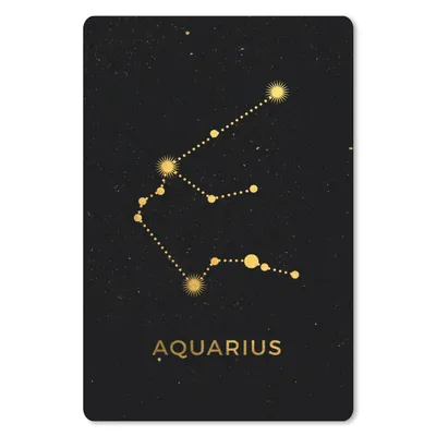 Produktbild von MuchoWow® Mauspad Mousepad Sternbild - Wassermann - Gold 18x27 cm - Mousepads - Maus Mat - Pad - Mausunterlage