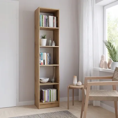 Produktbild von Bücherregal – Braun Wotan – 182 x 40 x 32 cm – 5 Regalböden