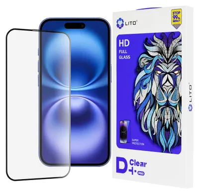 Obrázok produktu pre Lito D+ Pro Clear - Ochranné sklo pre iPhone 16 - Čierne