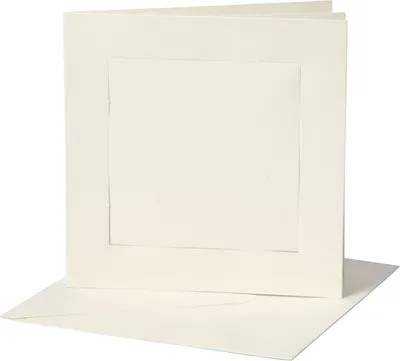 Immagine prodotto di Carte Passepartout, 12,5x12,5 cm, bianco sporco, quadrate, 10 set