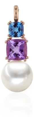Immagine prodotto di Luna-Pearls - 204.1436 - Ciondolo - Donna - 585RG - Perla d'acqua dolce coltivata e ametista