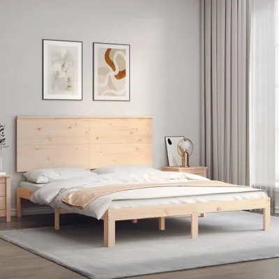 Produktbild von Maison Exclusive - Bettgestell ohne Matratze King Size Massivholz Kiefer