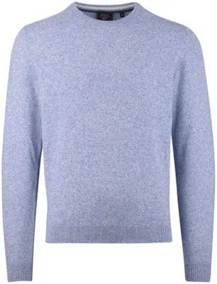 Produktbild von Himmelblauer melierter Pullover New Zealand normale Passform