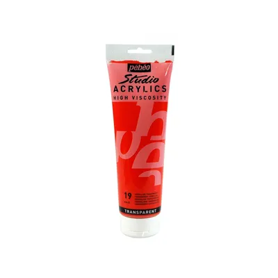 Produktbild von Transparente Acrylfarbe - Zinnoberrot - 250 ml