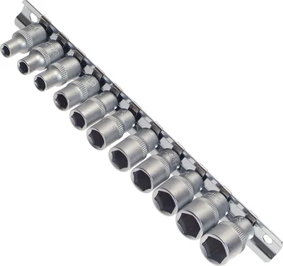 Produktbild von 11 x Steckschlüssel-Einsätze Nuss Satz Stecknuss SAE ZOLL ZÖLLIG 1/4"-Antrieb