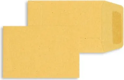 Produktbild von Versandtaschen 67x98mm 80g/qm gummiert VE=1000 Stück braun