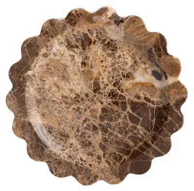 Zdjęcie produktu dla HOMLA Taca dekoracyjna MARMURI marmurowa okrągła z falistym brzegiem 20x2 cm
