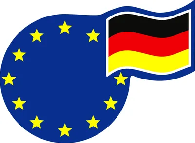 Produktbild von Aufkleber Flagge Europa Deutschland 60 x 80 mm Deutschland Fanartikel