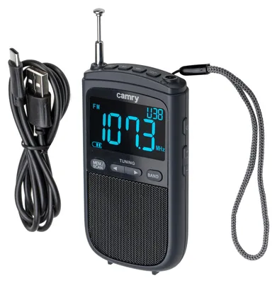 Zdjęcie produktu dla Radio Mini Przenośne FM/AM USB LCD Funkcja Drzemki 20 Stacji Camry