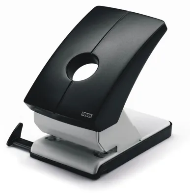 Produktbild von Novus Registraturlocher B 260, 60 Blatt lichtgrau/schwarz, Anschlagschiene
